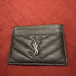 Saint Laurent Quilted Black Card Holder